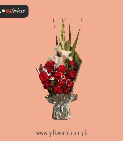 Red-Roses-And-paper-glad-bouquet