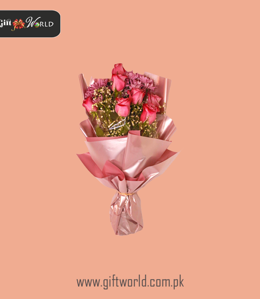 pink roses bouquet. Say it with flowers